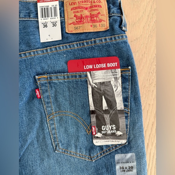 Levi’s Men’s 567 Loose Boot Cut Jeans 36x30 - Picture 4 of 10